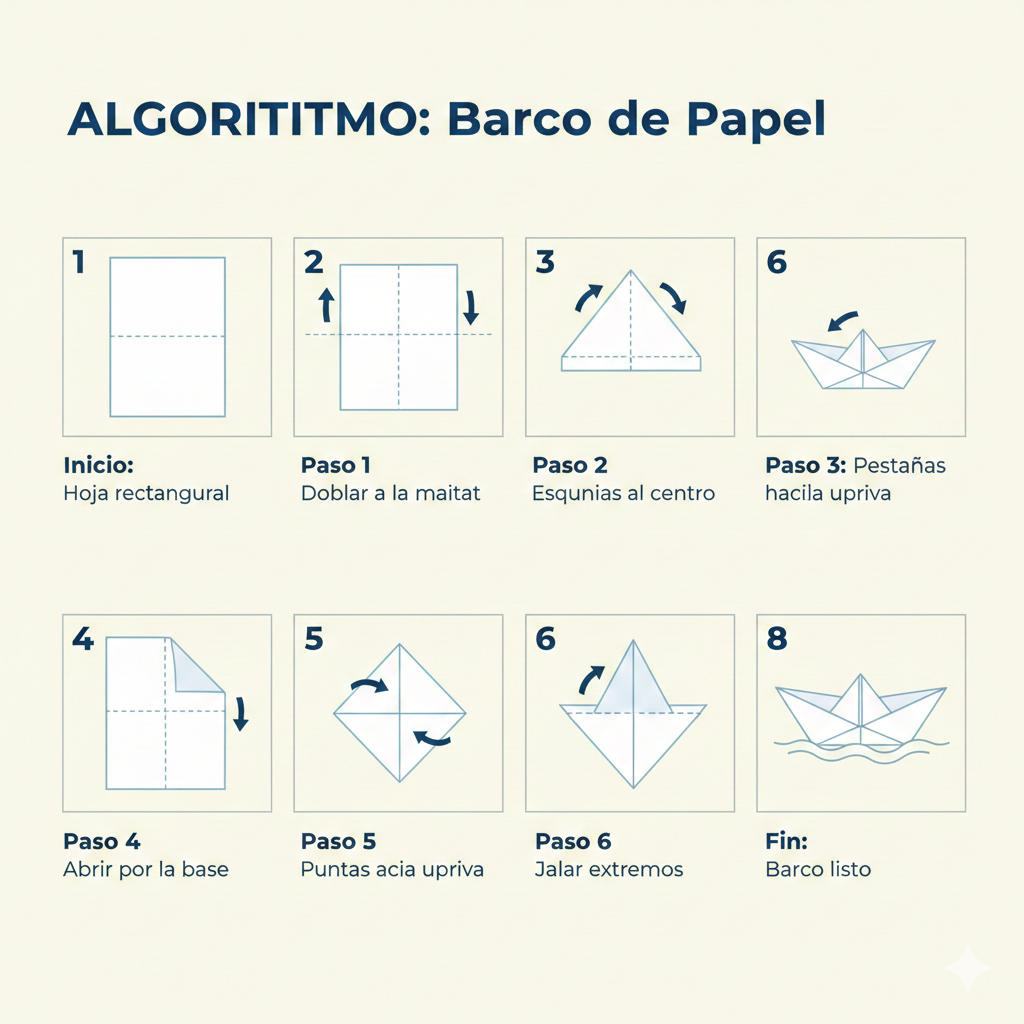 Pasos para hacer un barco de papel